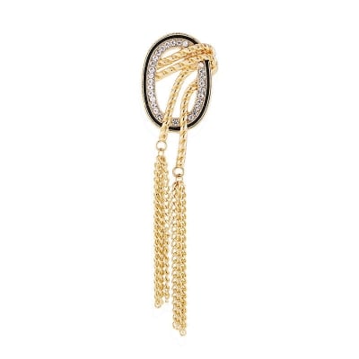 Picture of Tassel Corsage Brooch For Men's Fashion Suit Accessories (Gold)