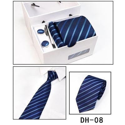 Picture of Men's  High-Density Polyester Silk Neck Tie 4 item Set (1Box) (DH-08,Int: One size)