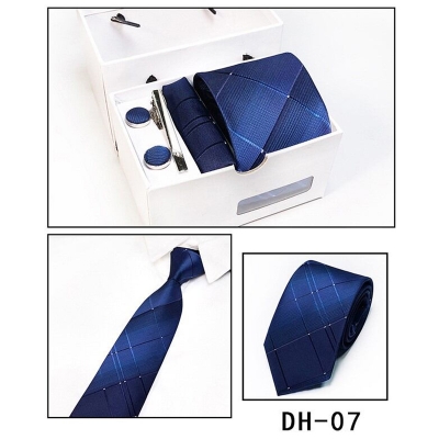 Picture of Men's  High-Density Polyester Silk Neck Tie 4 item Set (1Box) (DH-07,Int: One size)