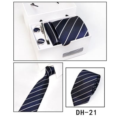 Picture of Men's  High-Density Polyester Silk Neck Tie 4 item Set (1Box) (DH-21,Int: One size)