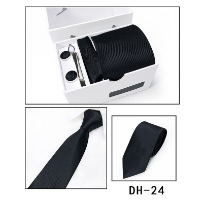 Picture of Men's  High-Density Polyester Silk Neck Tie 4 item Set (1Box) (DH-24,Int: One size)