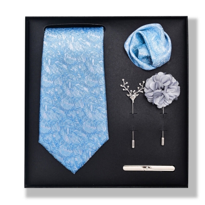 Picture of Men's Multicolor Fashionable Luxury Neck Tie 5 piece Set Box (1 Set) (PB308,Int: One size)