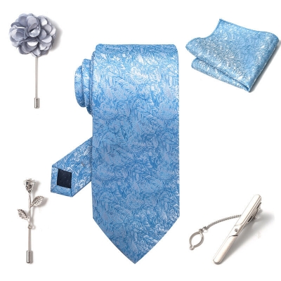 Picture of Men's Multicolor Fashionable Luxury Neck Tie 5 piece Set Box (1 Set) (PB308,Int: One size)