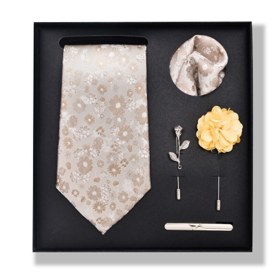 Picture of Men's Multicolor Fashionable Luxury Neck Tie 5 piece Set Box (1 Set) (PB291,Int: One size)