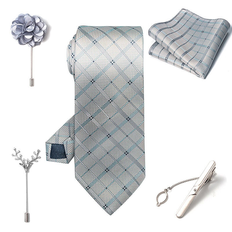 Picture of Men's Multicolor Fashionable Luxury Neck Tie 5 piece Set Box (1 Set) (PB300,Int: One size)