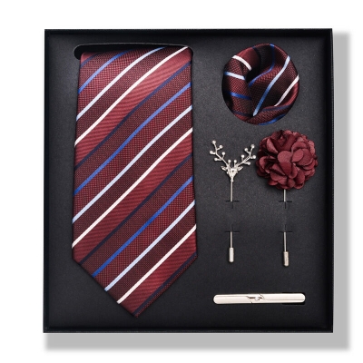 Picture of Men's Multicolor Fashionable Luxury Neck Tie 5 piece Set Box (1 Set) (PB286,Int: One size)