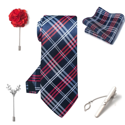 Picture of Men's Multicolor Fashionable Luxury Neck Tie 5 piece Set Box (1 Set) (PB316,Int: One size)