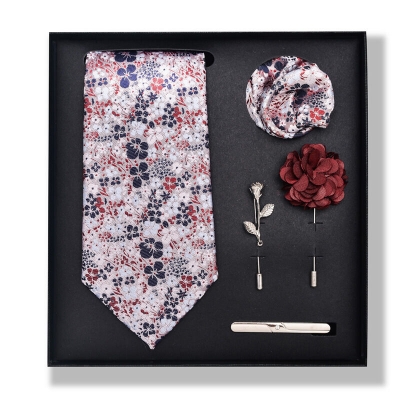 Picture of Men's Multicolor Fashionable Luxury Neck Tie 5 piece Set Box (1 Set) (PB315,Int: One size)