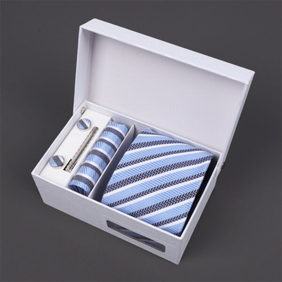 Picture of Men's Luxury Polyester Silk Fashionable Neck Tie - 4 items Set Box (1 Set) (A3H121,Int: One size)