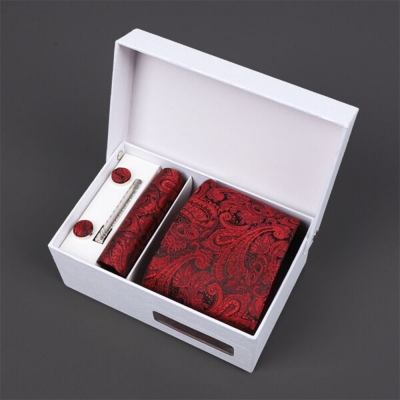 Picture of Men's Luxury Polyester Silk Fashionable Neck Tie - 4 items Set Box (1 Set) (A3H27,Int: One size)