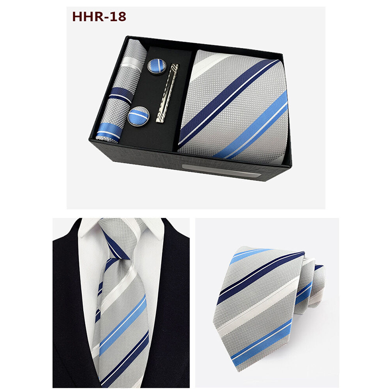 Picture of Men's Fashionable Neck Tie 4 Item Set Box (1 Set) (HHR-18,Int: One size)