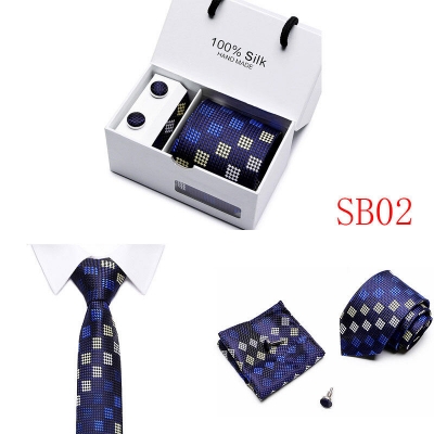 Picture of Men's  High-Density Polyester Silk Neck Tie 3p Tie Set (1Box) (SB-02,Int: One size)