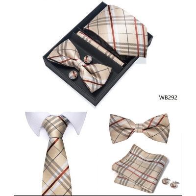 Picture of Men's High-Density Polyester Silk Fabrics Embroidered Tie Box 4 Item Set (1ps) (WB292,Int: One size)