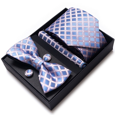 Picture of Men's High-Density Polyester Silk Fabrics Embroidered Tie Box 4 Item Set (1ps) (WB243,Int: One size)