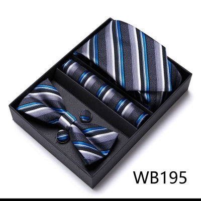 Picture of Men's High-Density Polyester Silk Fabrics Embroidered Tie Box 4 Item Set (1ps) (WB195,Int: One size)