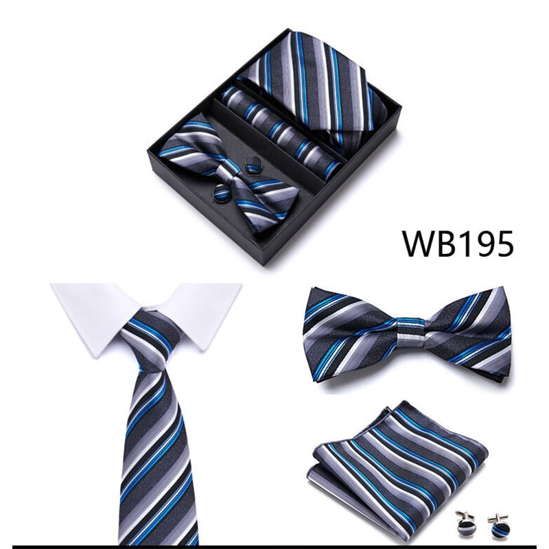 Picture of Men's High-Density Polyester Silk Fabrics Embroidered Tie Box 4 Item Set (1ps) (WB195,Int: One size)