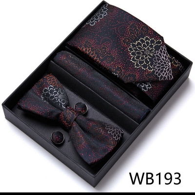 Picture of Men's High-Density Polyester Silk Fabrics Embroidered Tie Box 4 Item Set (1ps) (WB193,Int: One size)