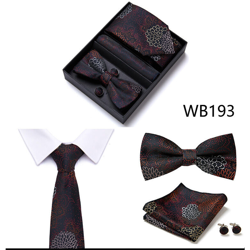 Picture of Men's High-Density Polyester Silk Fabrics Embroidered Tie Box 4 Item Set (1ps) (WB193,Int: One size)
