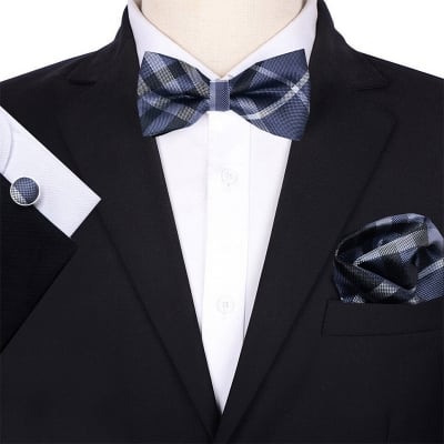 Picture of Multicolor Men’s Bow Tie Set – 3pcs Fashion Accessories for Party, Wedding & Casual Wear (JP 251,Int: One size)