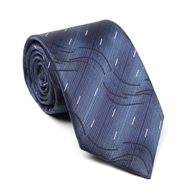 Picture of Glamourous Stuff Premium Men's Business & Casual Tie with Gift Box - Wavy/Striped/Geometric Patterns (8E051,Int: One size)