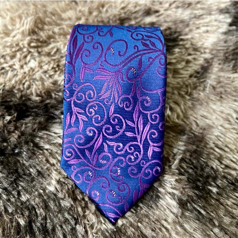 Picture of Glamourous Stuff Premium Men's Business & Casual Tie with Gift Box - Wavy/Striped/Geometric Patterns (8E117,Int: One size)