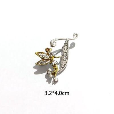 Picture of English Alphabet Fairy Brooch Pin For Women Fashion Accessories - Hijab Pin (Alphabet - T)