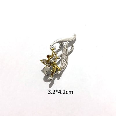 Picture of English Alphabet Fairy Brooch Pin For Women Fashion Accessories - Hijab Pin (Alphabet - F)