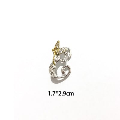 Picture of English Alphabet Fairy Brooch Pin For Women Fashion Accessories - Hijab Pin (Alphabet - E)