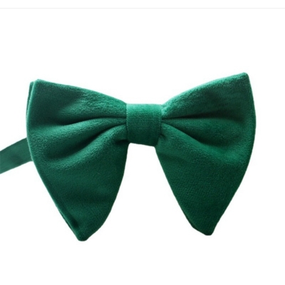 Picture of Trending New Design Velvet Solid Color Bow Tie For Stylish Fashionable Outlook (1P) (Green,Int: One size)