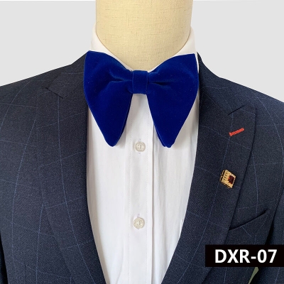Picture of Trending New Design Velvet Solid Color Bow Tie For Stylish Fashionable Outlook (1P) (Light blue,Int: One size)