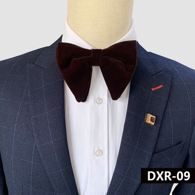 Picture of Trending New Design Velvet Solid Color Bow Tie For Stylish Fashionable Outlook (1P) (Coffee,Int: One size)