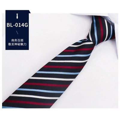 Picture of Readymade Zipper Multicolor Formal Tie for Men – Easy Wear Neck Tie (47 x 7 cm, 1 Pc) (BL-0014G,Int: One size)