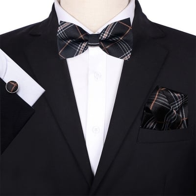 Picture of Multicolor Men’s Bow Tie Set – 3pcs Fashion Accessories for Party, Wedding & Casual Wear (JP 240,Int: One size)