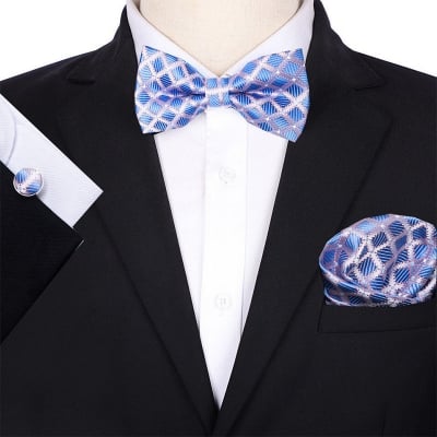 Picture of Multicolor Men’s Bow Tie Set – 3pcs Fashion Accessories for Party, Wedding & Casual Wear (JP 243,Int: One size)