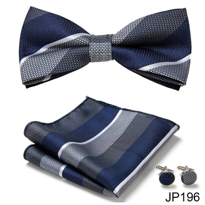 Picture of Multicolor Men’s Bow Tie Set – 3pcs Fashion Accessories for Party, Wedding & Casual Wear (JP 196,Int: One size)