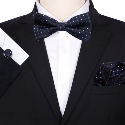 Picture of Multicolor Men’s Bow Tie Set – 3pcs Fashion Accessories for Party, Wedding & Casual Wear (JP 210,Int: One size)