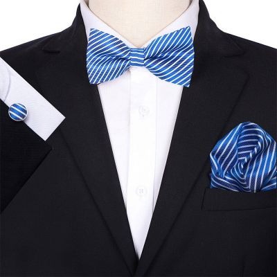 Picture of Multicolor Men’s Bow Tie Set – 3pcs Fashion Accessories for Party, Wedding & Casual Wear (JP 224,Int: One size)