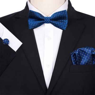 Picture of Multicolor Men’s Bow Tie Set – 3pcs Fashion Accessories for Party, Wedding & Casual Wear (JP 218,Int: One size)