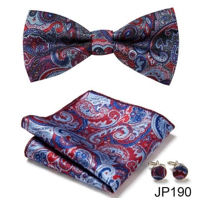 Picture of Multicolor Men’s Bow Tie Set – 3pcs Fashion Accessories for Party, Wedding & Casual Wear (JP 190,Int: One size)