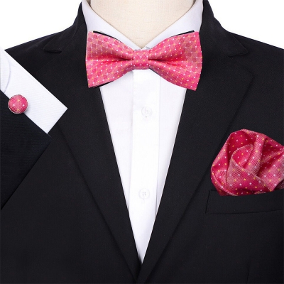 Picture of Multicolor Men’s Bow Tie Set – 3pcs Fashion Accessories for Party, Wedding & Casual Wear (JP 206,Int: One size)