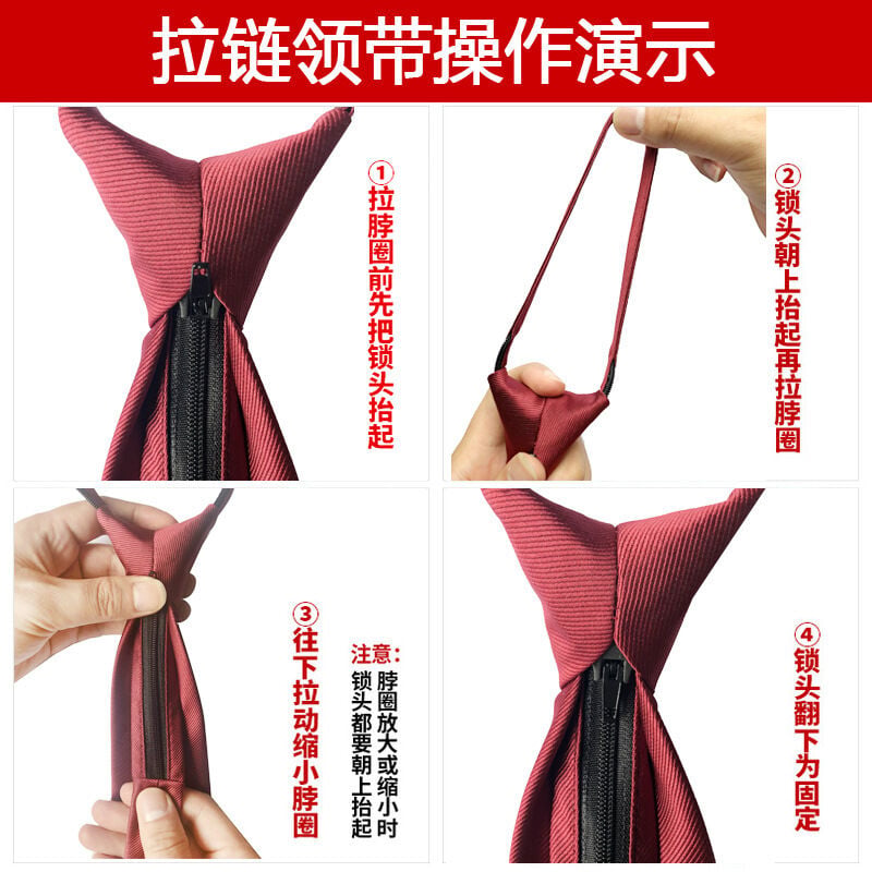 Picture of High Quality Readymade Zipper Multicolor Neck Tie For Men (1p) (Design-19,Int: One size)