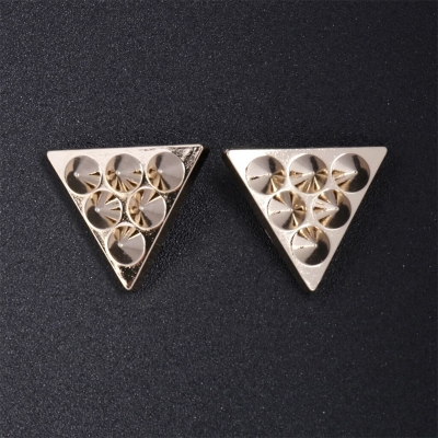 Picture of Punk Retro Style Collar Clipper Collar Pin Pair Jet Shirt Decoration Product (Rivet Gold)