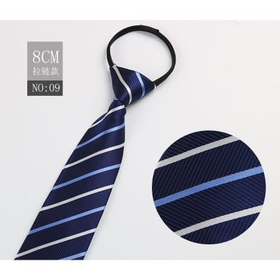 Picture of Readymade Zipper Multicolor Formal Tie for Men – Easy Wear Neck Tie (47 x 7 cm, 1 Pc) (NO-09,Int: One size)