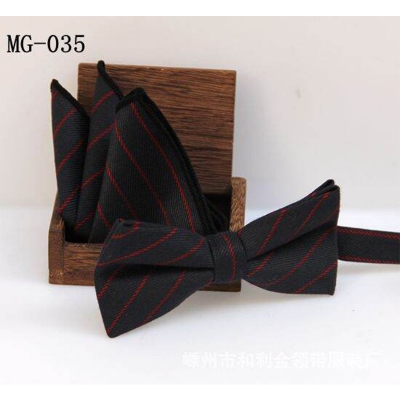 Picture of Men's Fashion British Style Casual Grid Cotton Bow Tie 2p Set Suit Fashion Accessories (MG-035,Int: One size)