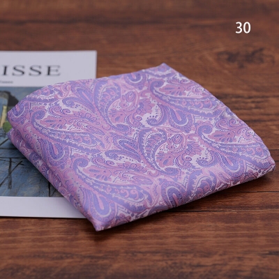 Picture of Men's Luxury Polyester Yarn Handkerchief Paisley Suit Pocket Square 25*25cm (1 PS) (Pesley Pattern Pink,Int: One size)