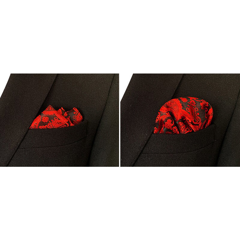 Picture of Men's Luxury Polyester Yarn Handkerchief Paisley Suit Pocket Square 25*25cm (1 PS) (FYH-03,Int: One size)