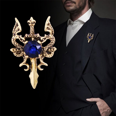 Picture of European and American Retro  Sword brooch For Fashion Accessories (Bronze)