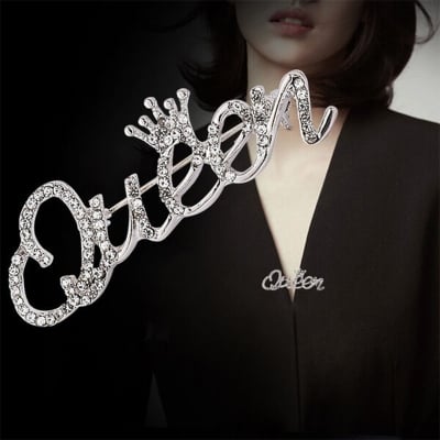 Picture of Queen Brooch Pin For Women Fashion Hijab or Cloth Accessories (Silver)