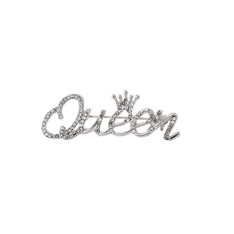 Picture of Queen Brooch Pin For Women Fashion Hijab or Cloth Accessories (Silver)
