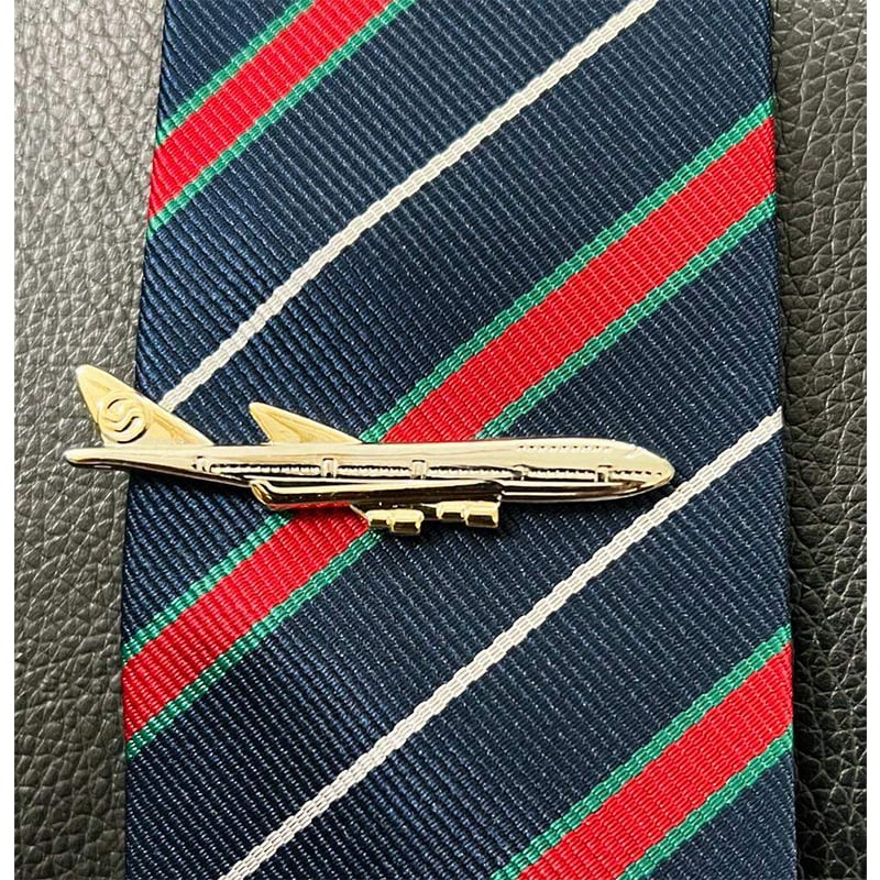 Picture of Golden Airplane Chain Tie Pin/Clip For Men (Golden)